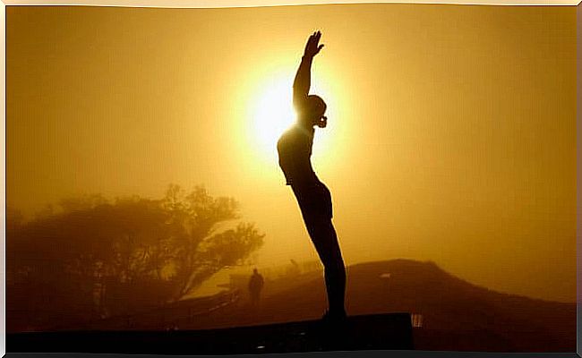 girl practicing Tai-Chi