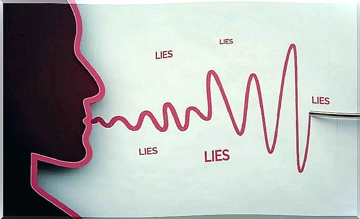 figure symbolizing the brain of a liar