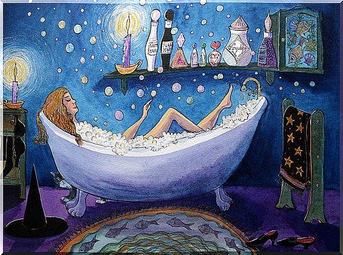 woman in bathtub