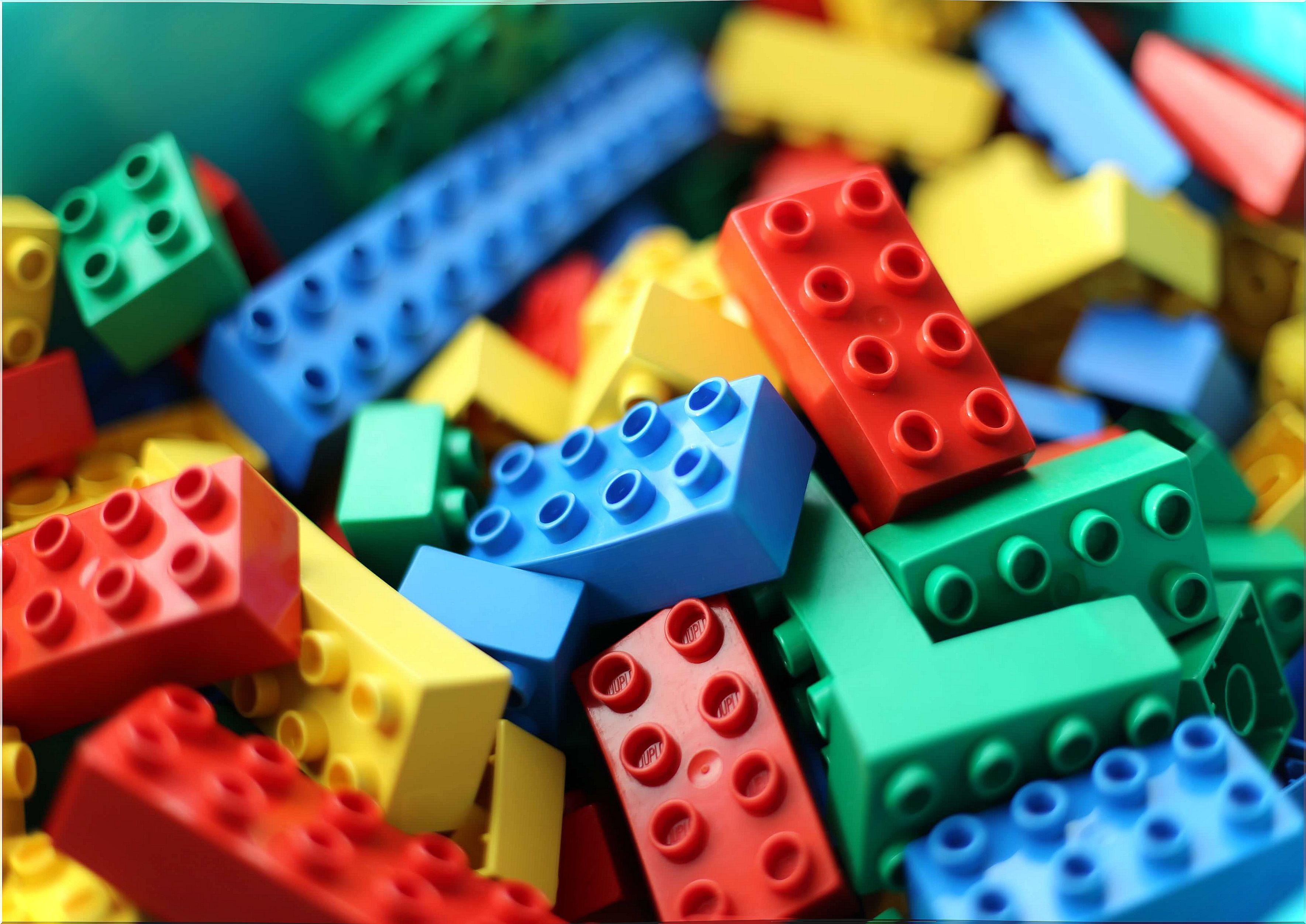 Many pieces put together to explain the psychological benefits of lego