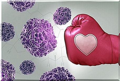 Boxing glove depicting the fight against cancer 