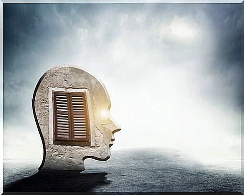 Mind of a person with a window inside representing the attitude towards problems