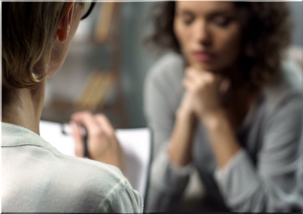 Woman at the psychologist