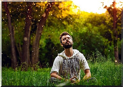 Man doing meditation